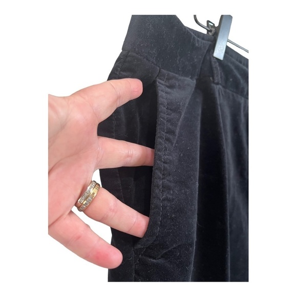 Talbots Signature Black Velvet Trousers Pants Cuffed Ankles in Size 18W Woman - Picture 9 of 13